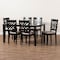 Baxton Studio Caron Sand Upholstered Espresso Brown Finished Wood 7-Piece Dining Set 162-10525-10519 - alternate 6